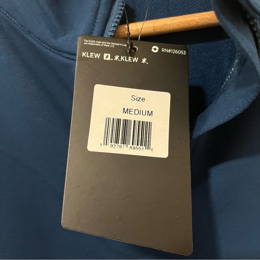 Klew Mens‎ / Unisex Quarter Zip Pullover Medium Dark Teal Blue Activewear NWT - Picture 10 of 10